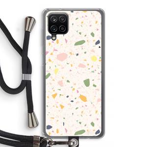 CaseCompany Terrazzo N°21: Samsung Galaxy A12 Transparant Hoesje met koord