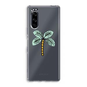 CaseCompany Palmboom: Sony Xperia 5 Transparant Hoesje
