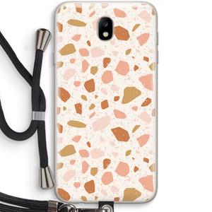 CaseCompany Terrazzo N°18: Samsung Galaxy J7 (2017) Transparant Hoesje met koord