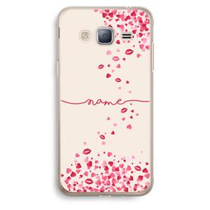 CaseCompany Hartjes en kusjes: Samsung Galaxy J3 (2016) Transparant Hoesje