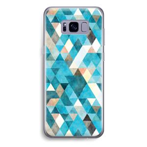 CaseCompany Gekleurde driehoekjes blauw: Samsung Galaxy S8 Plus Transparant Hoesje
