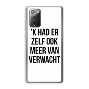 CaseCompany Meer verwacht: Samsung Galaxy Note 20 / Note 20 5G Transparant Hoesje
