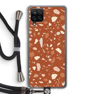 CaseCompany Terrazzo N°22: Samsung Galaxy A12 Transparant Hoesje met koord