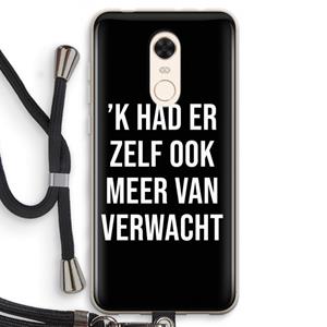 CaseCompany Meer verwacht - Zwart: Xiaomi Redmi 5 Transparant Hoesje met koord