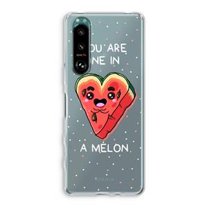 CaseCompany One In A Melon: Sony Xperia 5 III Transparant Hoesje