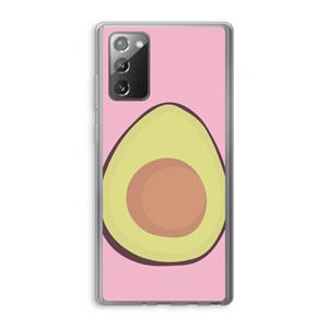 CaseCompany Avocado: Samsung Galaxy Note 20 / Note 20 5G Transparant Hoesje