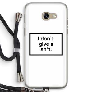 CaseCompany Don't give a shit: Samsung Galaxy A5 (2017) Transparant Hoesje met koord