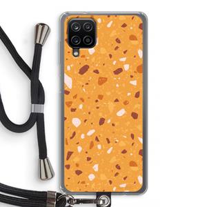 CaseCompany Terrazzo N°24: Samsung Galaxy A12 Transparant Hoesje met koord