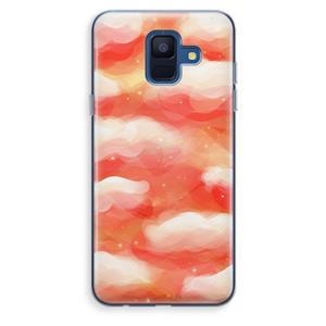CaseCompany Lichte Wolken: Samsung Galaxy A6 (2018) Transparant Hoesje