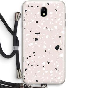 CaseCompany Terrazzo N°20: Samsung Galaxy J7 (2017) Transparant Hoesje met koord