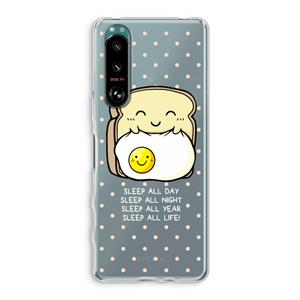 CaseCompany Sleep All Day: Sony Xperia 5 III Transparant Hoesje