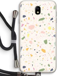 CaseCompany Terrazzo N°21: Samsung Galaxy J7 (2017) Transparant Hoesje met koord