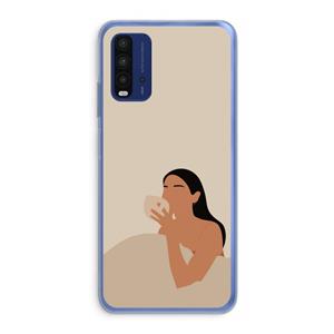 CaseCompany Fresh coffee: Xiaomi Redmi 9T Transparant Hoesje