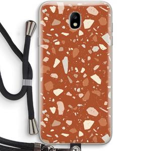 CaseCompany Terrazzo N°22: Samsung Galaxy J7 (2017) Transparant Hoesje met koord