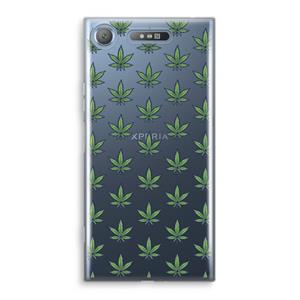 CaseCompany Weed: Sony Xperia XZ1 Transparant Hoesje