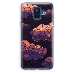 CaseCompany Patroon Wolken: Samsung Galaxy A6 (2018) Transparant Hoesje