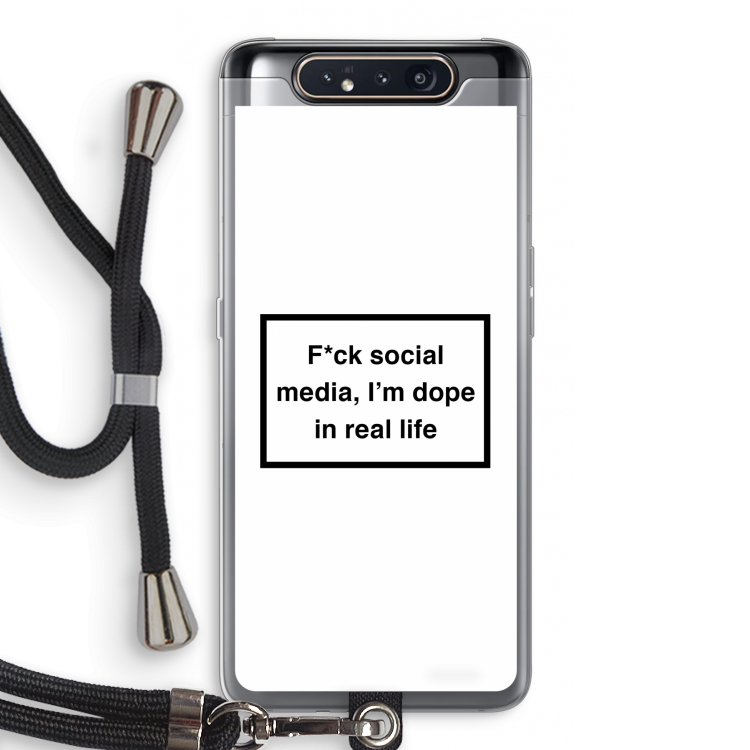CaseCompany I'm dope: Samsung Galaxy A80 Transparant Hoesje met koord