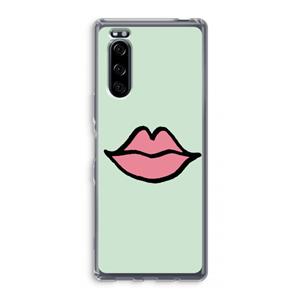 CaseCompany Kusje: Sony Xperia 5 Transparant Hoesje