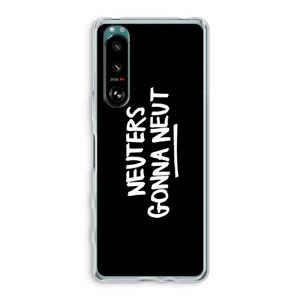 CaseCompany Neuters (zwart): Sony Xperia 5 III Transparant Hoesje