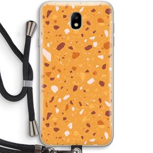 CaseCompany Terrazzo N°24: Samsung Galaxy J7 (2017) Transparant Hoesje met koord