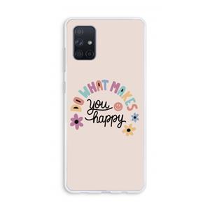 CaseCompany Happy days: Galaxy A71 Transparant Hoesje
