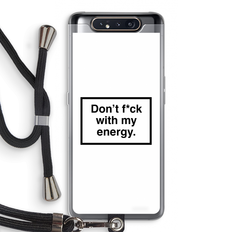 CaseCompany My energy: Samsung Galaxy A80 Transparant Hoesje met koord