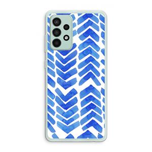 CaseCompany Blauwe pijlen: Samsung Galaxy A52s 5G Transparant Hoesje