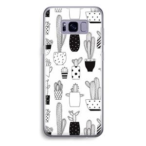 CaseCompany Cactusmotief: Samsung Galaxy S8 Plus Transparant Hoesje