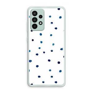 CaseCompany Blauwe stippen: Samsung Galaxy A52s 5G Transparant Hoesje