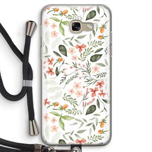 CaseCompany Sweet little flowers: Samsung Galaxy A5 (2017) Transparant Hoesje met koord