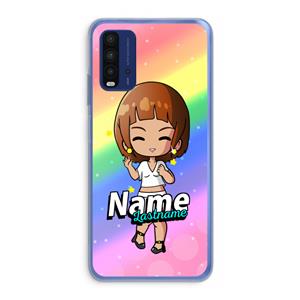 CaseCompany Chibi Maker vrouw: Xiaomi Redmi 9T Transparant Hoesje