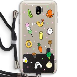 CaseCompany Happy bento friends: Samsung Galaxy J7 (2017) Transparant Hoesje met koord