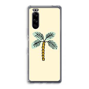 CaseCompany Palmboom: Sony Xperia 5 Transparant Hoesje