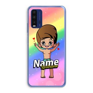 CaseCompany Chibi Maker man: Xiaomi Redmi 9T Transparant Hoesje