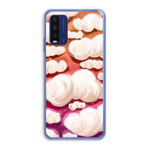 CaseCompany Katoen Wolken: Xiaomi Redmi 9T Transparant Hoesje
