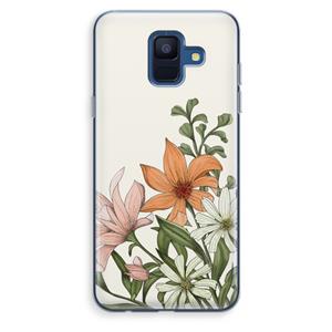 CaseCompany Floral bouquet: Samsung Galaxy A6 (2018) Transparant Hoesje