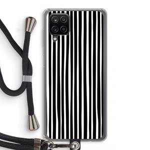 CaseCompany Stripes: Samsung Galaxy A12 Transparant Hoesje met koord