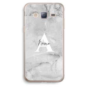 CaseCompany Ivory Marble: Samsung Galaxy J3 (2016) Transparant Hoesje