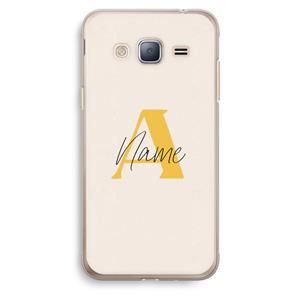 CaseCompany Amber Script: Samsung Galaxy J3 (2016) Transparant Hoesje