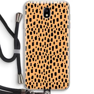 CaseCompany Panter: Samsung Galaxy J7 (2017) Transparant Hoesje met koord