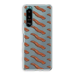 CaseCompany Bacon to my eggs #2: Sony Xperia 5 III Transparant Hoesje