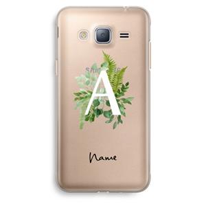 CaseCompany Green Brush: Samsung Galaxy J3 (2016) Transparant Hoesje