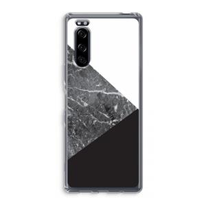 CaseCompany Combinatie marmer: Sony Xperia 5 Transparant Hoesje
