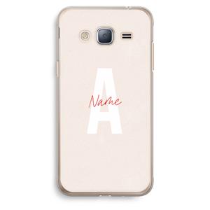 CaseCompany Strawberry Milkshake: Samsung Galaxy J3 (2016) Transparant Hoesje