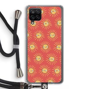 CaseCompany Zon: Samsung Galaxy A12 Transparant Hoesje met koord
