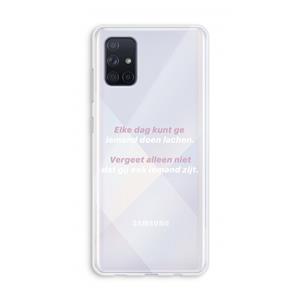 CaseCompany gij zijt ook iemand: Galaxy A71 Transparant Hoesje