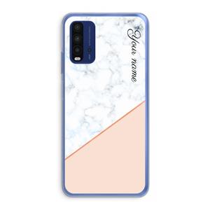 CaseCompany Marmer in stijl: Xiaomi Redmi 9T Transparant Hoesje