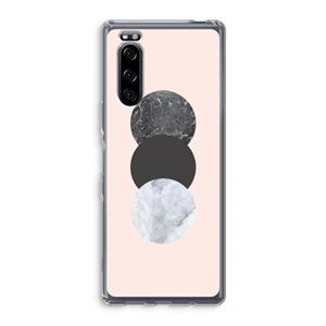 CaseCompany Marmeren cirkels: Sony Xperia 5 Transparant Hoesje