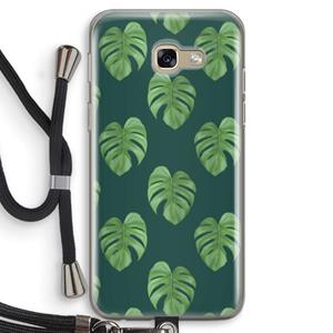 CaseCompany Monstera leaves: Samsung Galaxy A5 (2017) Transparant Hoesje met koord