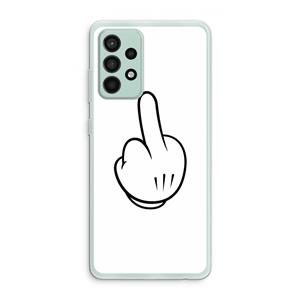 CaseCompany Middle finger white: Samsung Galaxy A52s 5G Transparant Hoesje